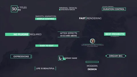 30 Modern Text Animations Stock After Effects