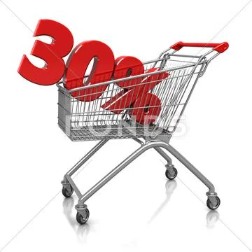 30 percent in cart Stock Illustration