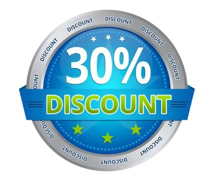 30 percent discount Stock Illustration
