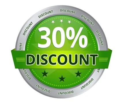 30 percent discount Stock Illustration