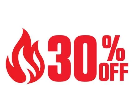 30 Percent OFF E-commerce Discount Offer Design Vector Illustration Stock Illustration