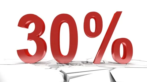30 Percent Vídeos de archivo 117593520
