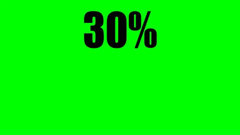 30 percent icon jumping isolated in white and green background. motion graphi Stock Footage 201391013