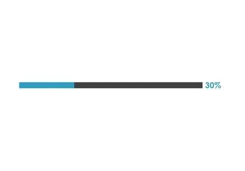 30 Percent loading icon, Progress bar vector illustration 스톡 일러스트