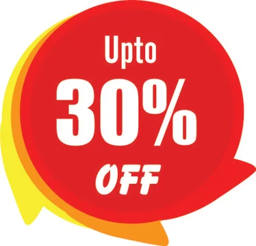 Up to 30 Percentage  Off Vector Graphic Stock Illustration