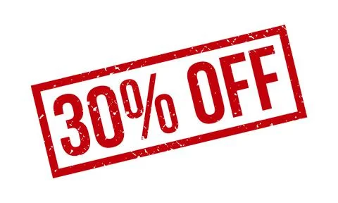 30% Off Rubber Stamp. Red 30% Off Rubber Grunge Stamp Seal Vector Illustrat.. Stock Illustration