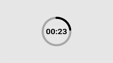 30 second circle countdown 30 seconds animation with alpha channel Stock Footage 294689616