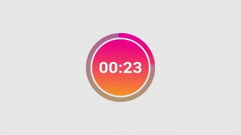 30 second circle countdown 30 seconds animation with alpha channel Stock Footage 294691077