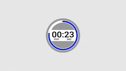 30 second circle countdown 30 seconds animation with alpha channel Stock Footage 295043068