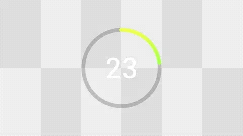 30 second circle countdown timer animation from 30 to 0 second, countdown video Stock Footage 304399600