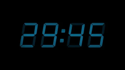 30 Second Count Down Blue Display Stock Footage 78933762