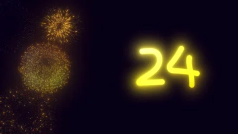 30-second countdown from 30 to 0 with golden fireworks animation. 스톡 동영상 315075503