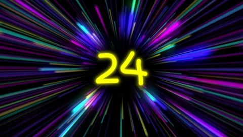 30-second countdown animation from 30 to 0 with glowing neon numbers. 스톡 동영상 315075463