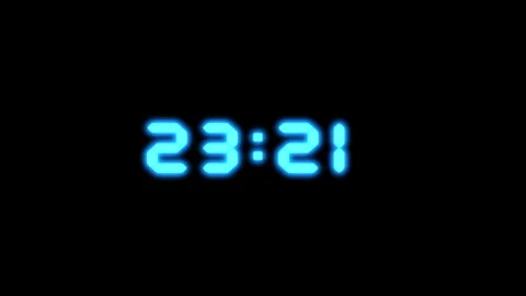 30 second countdown blue neon with black background. 30 to 0 timer Stock-Footage 311421229