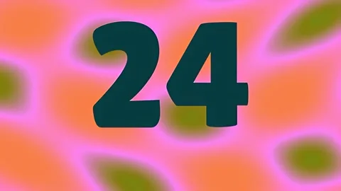30 Second Countdown With Dark Numbers on Neon Psychedelic Background 스톡 동영상 343068934