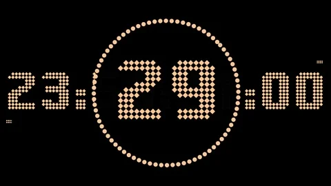 30 second countdown in digital clock wit... | Stock Video | Pond5