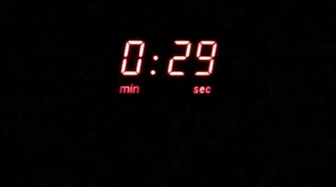 30 Second Countdown Video stock 10595279