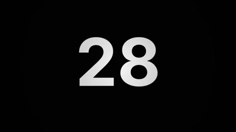 30 Second Countdown Glitch. Digital countdown timer 30 seconds on black Stock Footage 340004345