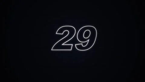 30 Second Countdown Glitch. Digital Neon Countdown Timer With Glitch Stock Footage 340009501