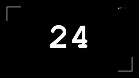 30 Second Countdown Glitch displaying digital timer with recording camera Stock Footage 345629082