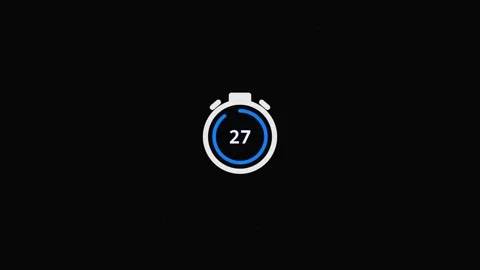 30 Second Countdown Glitch. Thirty second digital countdown timer Stock Footage 340009356