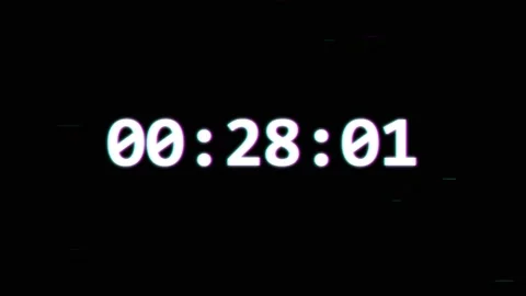 30 Second Countdown Glitch. thirty second digital glitch countdown timer Stock Footage 340009571
