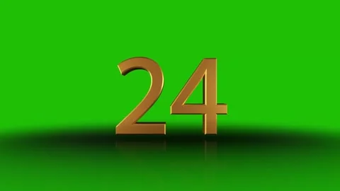 30 Second Countdown with green background Stock Footage 167905889