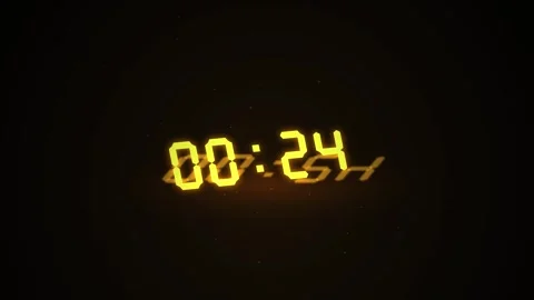 30 Second Countdown Neon 4K Stock Footage 335109926