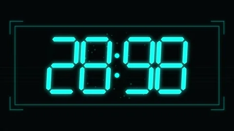 30 Second Countdown Neon. thirty Second Cyan Neon Digital Countdown Timer Stock Footage 340009898
