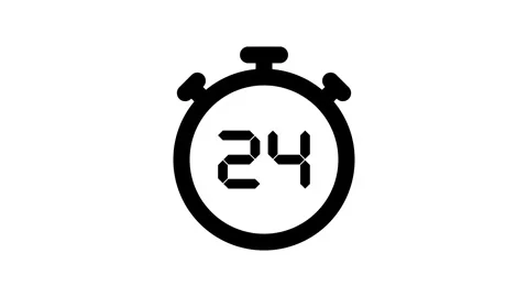 30 second countdown stopwatch icon on white background Video stock 320275277