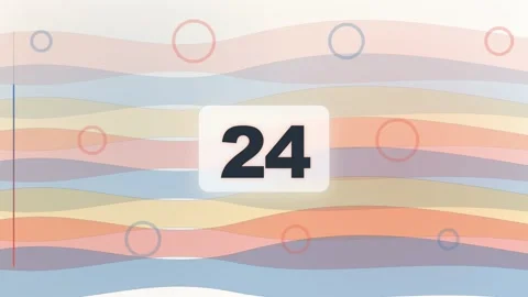 30 Second Countdown Timer - Abstract Pastel Paper Waves 4K Animation Stock Footage 340337349