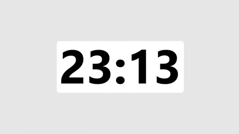 30 Second Countdown Timer Alpha Channel Transparent Overlay 스톡 동영상 344721410