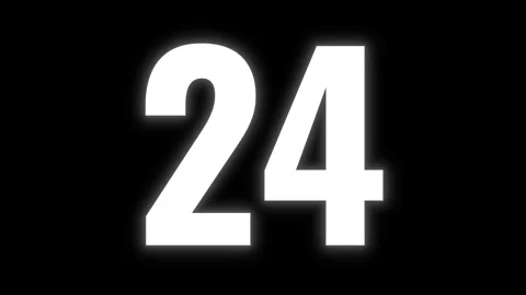 30 second countdown timer animation with glowing white numbers Stock Footage 316241017