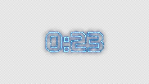 30 Second Countdown timer animation with transparent background Stock Footage 320891547