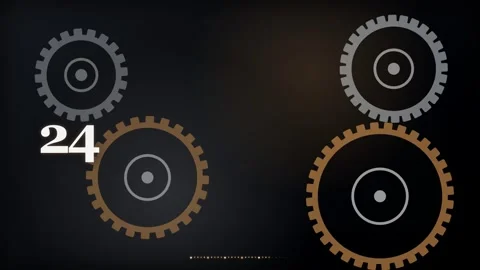 30 Second Countdown Timer - Brass Clockwork Gears 4K Animation Vídeo Stock 340337747