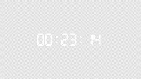 30 Second Countdown Timer with Digital Time Display and Transparency Stock Footage 341839955