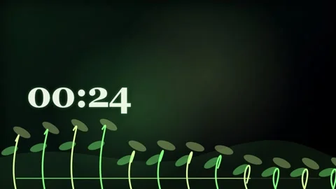 30 Second Countdown Timer - Eco Green Sprout 4K Animation Vídeo Stock 340337663