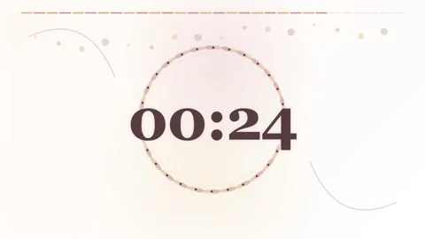 30 Second Countdown Timer - Elegant Wedding Pastel 4K Animation Stock Footage 340337450