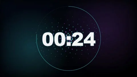 30 Second Countdown Timer - Glowing Sci-Fi Particle Vortex 4K Animation Stock Footage 340337573