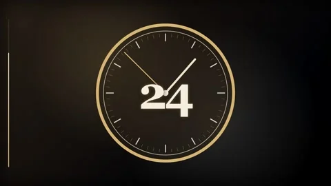 30 Second Countdown Timer - Golden Vintage Clock 4K Animation Stock Footage 340337506