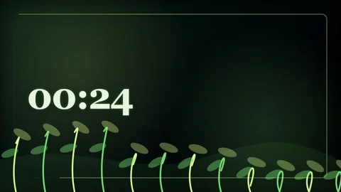 30 Second Countdown Timer - Green Spiral Notebook 4K Animation Stock Footage 340337333