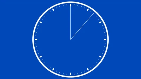 30 Second Countdown Timer Landscape Blue &amp; White Stock Footage 281792662