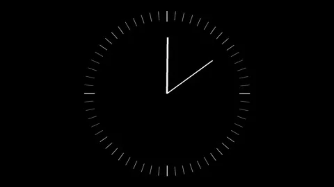 30 Second Countdown Timer Landscape Black and White Stock Footage 281793032