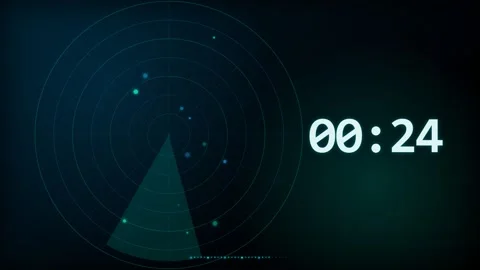 30 Second Countdown Timer - Ocean Sonar Radar HUD 4K Animation 库存影片 340337345