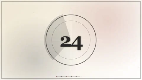 30 Second Countdown Timer - Retro Archive Film Leader 4K Animation Stock Footage 340337617