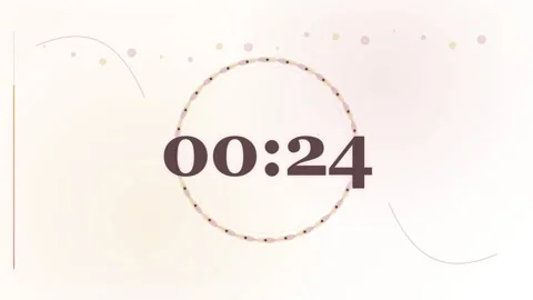 30 Second Countdown Timer - Rose Wedding Ceremony 4K Animation Stock Footage 340337773