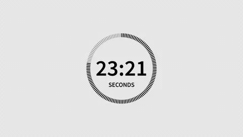 30 second countdown timer with rounded circle animation Stock Footage 313036266