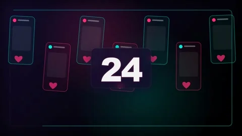 30 Second Countdown Timer - Social Media Story Interface 4K Animation Stock Footage 340337505