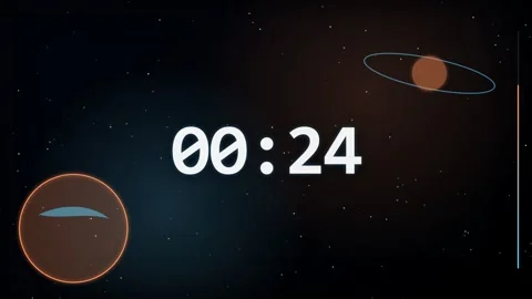 30 Second Countdown Timer - Space Planet Orbit 4K Animation Stock Footage 340337641