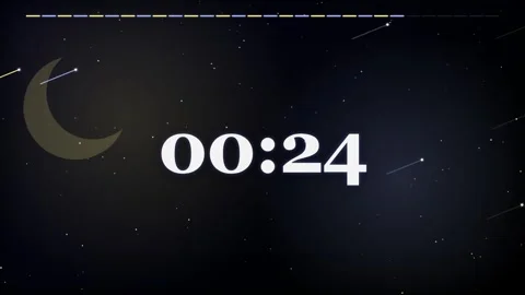 30 Second Countdown Timer - Starry Night Sky 4K Animation Stock Footage 340337336